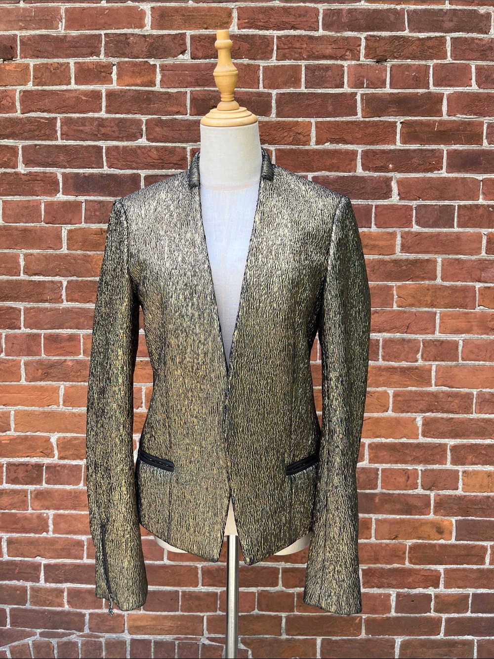Scotch & Soda Maison Scotch Metallic Gold Women's Blazer